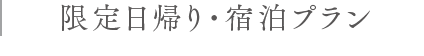 限定日帰り・宿泊プラン